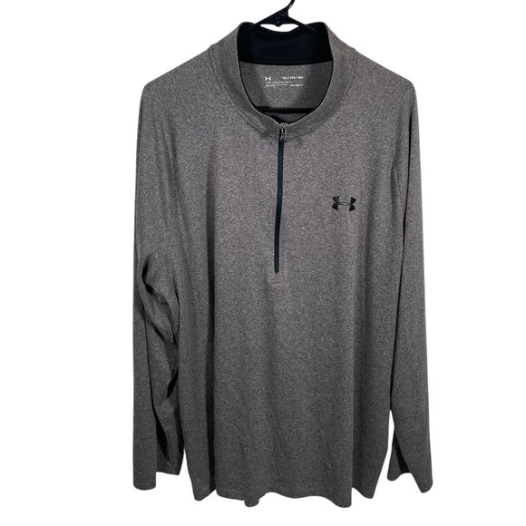 Under Armour 1/4 Zip Pullover Mens Size 3XL Gray Athleisure Activewear Heatgear - Picture 1 of 6